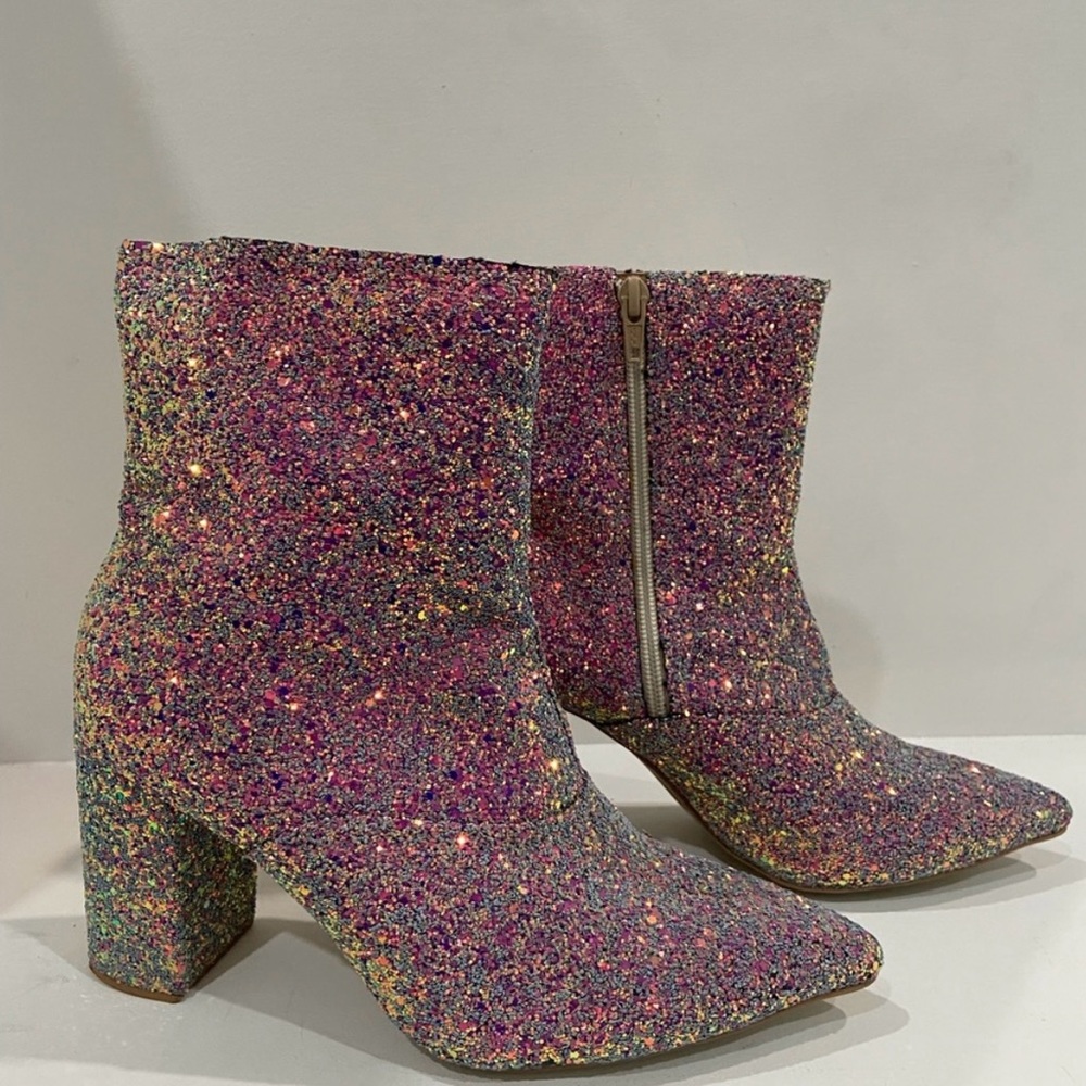 Old Cutler - Pointed Toe Mermaid Glitter Ankle Size 8
